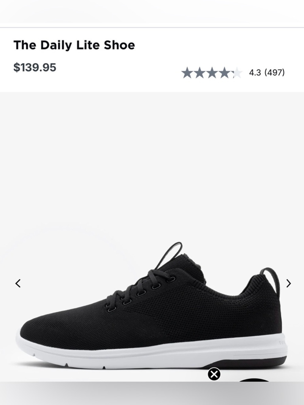 Travis Mathew Black and White Daily Lite Shoe